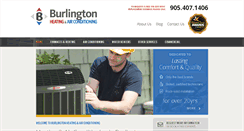 Desktop Screenshot of burlingtonheating.ca